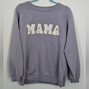 State‎ of Mine Mama Graphic Sweatshirt Pullover Lavender Women's Size S